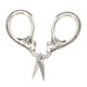 thumbnail image 1 of Tijeras De Punto De Cruz, Mini Tijeras De Costura Portátiles Retro De Plata Antigua Para Artesanía Para Tienda, 1 of 7