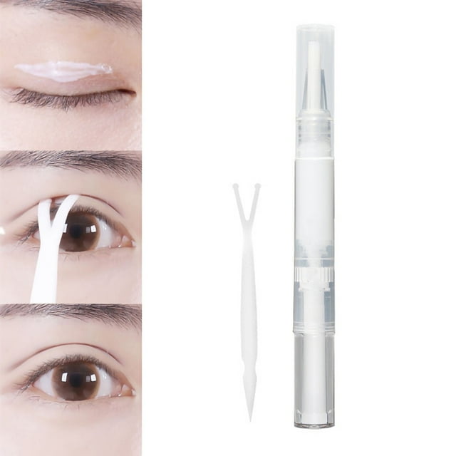 Pisexur Belleza Maquillaje Pegamento para párpados dobles Cinta invisible para ojos Gel Crema Efecto naturalpara mujeres y hombres