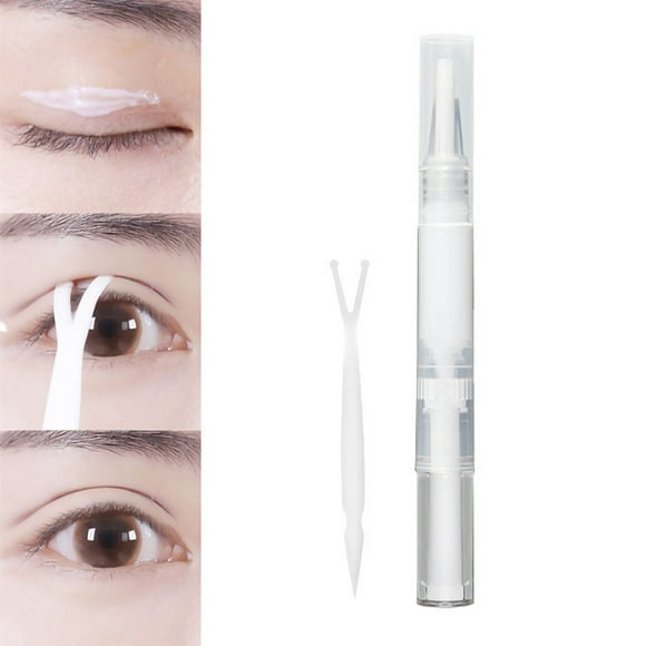 Pisexur Belleza Maquillaje Pegamento para párpados dobles Cinta invisible para ojos Gel Crema Efecto naturalpara mujeres y hombres