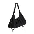 thumbnail image 3 of Bolsa de gimnasio para mujer, bolsa de viaje de nailon con separación de humedad y humedad, bandolera Negro, 3 of 8