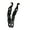 1615-Black, variant on High Ponytail Hair Clip Gentle On Scalp Twist Lock Design For Long Short Hair Daily Hairstyles Women