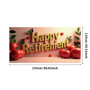 LUUFILx Retirement Backdrop Banner Blue Balloons Stars Decoration Party Supplies Celebration Background Happy Retirement New Journey Photography Props Decorations