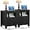 Black, variant on Night Stands with Charging Station Set of 2, Farmhouse Nightstand, Wooden Bedside End Tables with 2 Drawers and Open Shelf, Bed Side Table for Bedroom, Living Room, Closet, Office (Black)
