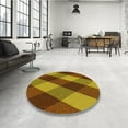 thumbnail image 4 of Ahgly Company Machine Washable Indoor Square Transitional Saffron Red Area Rugs, 3' Square, 4 of 7