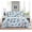 Blue Shell, variant on Smuge 3Pcs Twin Size Seashell Bedding,Soft Lightweight Microfiber Bedding Bedspreads Reversible Coverlet, 1 Quilt & 2 Pillow Shams (Blue)