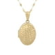 thumbnail image 1 of Cadena Con Dije Relicario Oval Facetado Oro Sólido 14k, 1 of 8