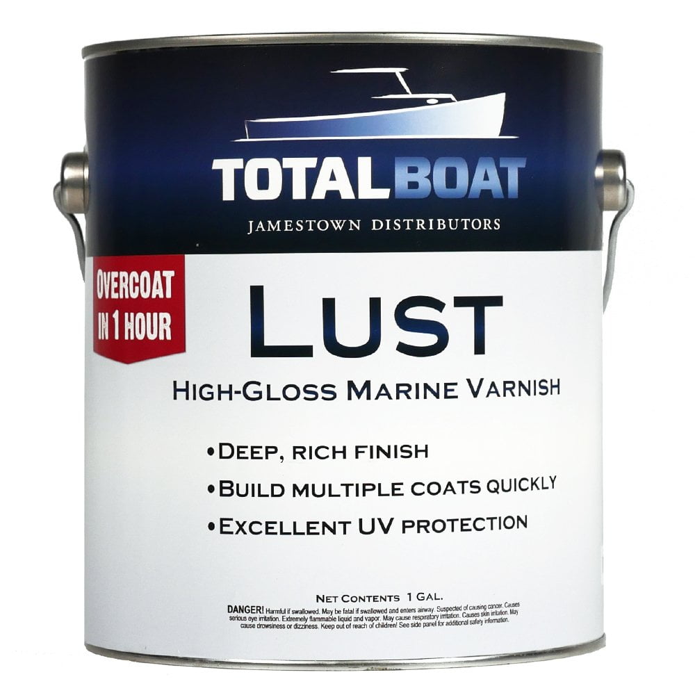 TotalBoat Lust Marine Varnish, High Gloss and Matte Finish for Wood