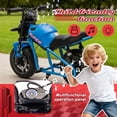 thumbnail image 2 of 24V 9AH Electric Dirt Bike, 12 MPH & 110lb Max, 350W Ride On Toy for Big Kids w/14in EVA Wheels & Metal Frame, Twist Grip Throttle, Dual Suspension, Music, Light, Kids Motorcycle for Kids 6+, Blue, 2 of 7