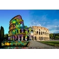 thumbnail image 2 of Dean Russo Collection 32x23 Gold Ornate Wood Framed with Double Matting Museum Art Print Titled - Colosseum Exposed, 2 of 4