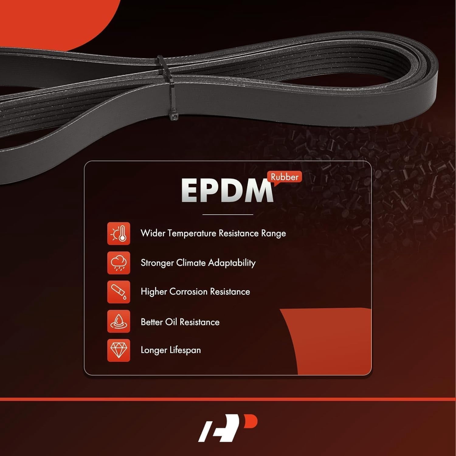 A-Premium Engine Serpentine Drive Belt Compatible with Toyota, Hyundai, Kia & Lexus Cars - Camry, RAV4, Elantra, Sonata, Accent, Tucson, Veloster, Kona, Soul, Optima, Rio, tC, NX350, & More