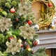 thumbnail image 4 of 12pcs Christmas Simulation Flower, Poinsettia Christmas Flower, Christmas Flower, Christmas Tree Decoration, Artificial Christmas Flowers (gold), 4 of 5