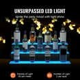 thumbnail image 3 of VEVOR LED Lighted Liquor Bottle Display Bar Shelf RF & App Control 30" 3-Step, 3 of 10