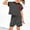 Black, variant on Cethrio Girls Casual Outfit Sets, Stripe Short Sleeve 2 Piece T-shirts and Shorts Sets Pink Size 10
