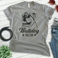 thumbnail image 2 of English Bullog Mom T-shirt, Unisex Women's Shirt, English Bulldog Owner, Cool Dog Mom Gift, Dark Heather Gray, XX-Large, 2 of 6