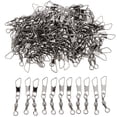 thumbnail image 2 of 100 Uds. Broches giratorios de pesca, anillos sólidos a presión de seguridad giratorios de barril rodante 6A kusrkot Eslabones giratorios de cojinetes de bolas de pesca, 2 of 5