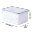 thumbnail image 4 of SPOORYYO 3PC Fridge Draining Fresh Containers - Versatile Fruit and Vegetable Storage with Airtight Lids and Removable Collander, 4 of 9