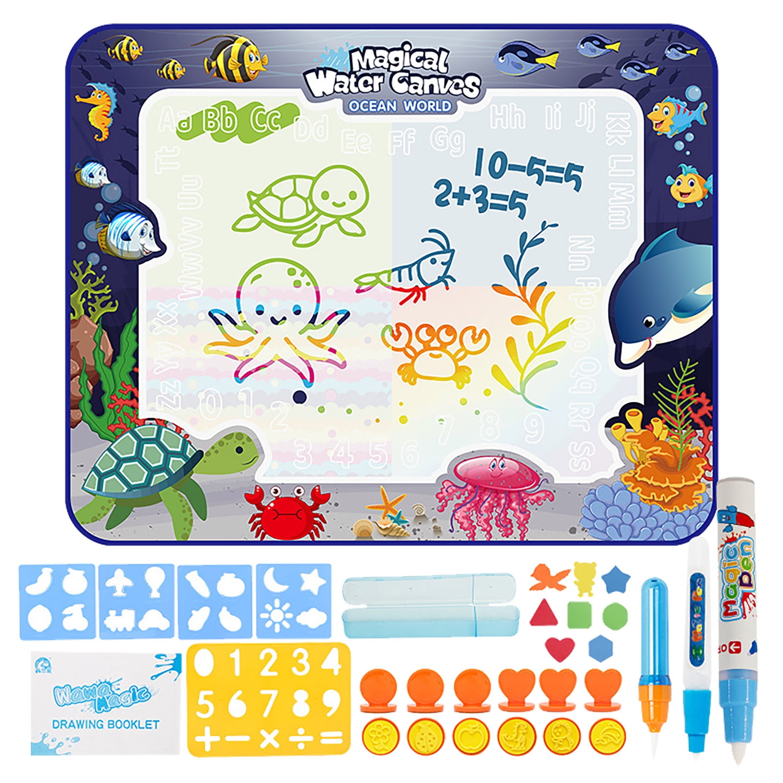 Watercolor Doodle Board, Creative Drawing Toy, 10ML Ink, Portable Activity, Washable Surface, Mess-Free Design, DIY Crafts, Educational Gifts, for Boys Girls, Seminary Art Supplies, Travel Akmoler