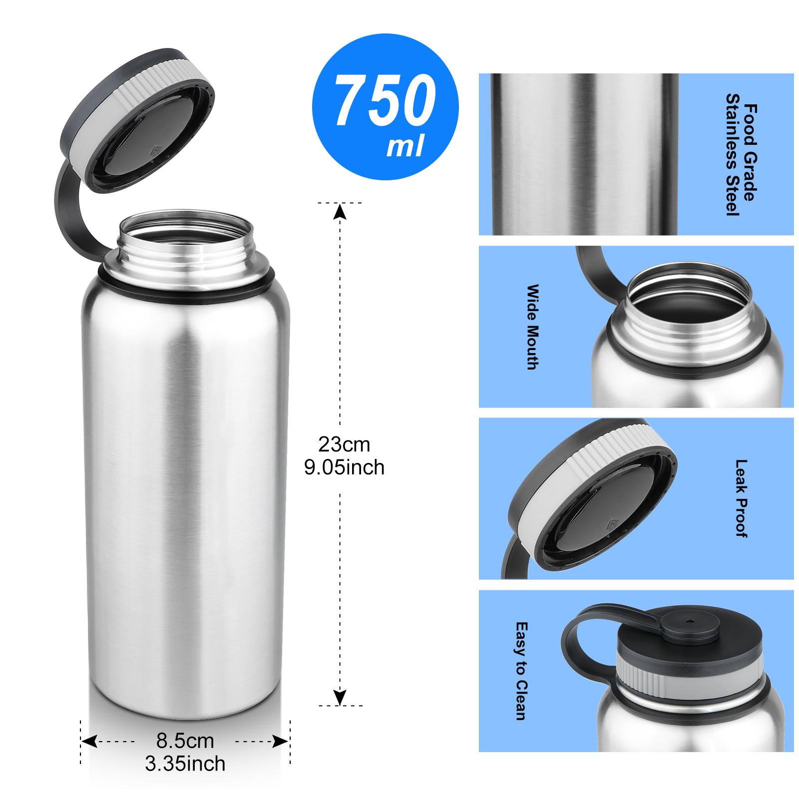 Stainless Steel Wide Mouth Nesting Canteen Flask, Single Wall