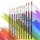 thumbnail image 2 of Set of 12 nylon watercolor brushes (round tip), 2 of 2