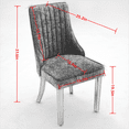 thumbnail image 4 of Tcbosik Farmhouse Dining Chairs Set of 2, Upholstered Accent Side Chair with Stainless Steel Legs, Chenille Fabric Kitchen Chair, Easy Assembly, Beige & Gold, 4 of 11