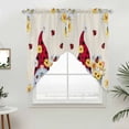 thumbnail image 2 of Swag Valance Curtains for Windows, Beige Gnomes Daisy Light Filtering Kitchen Curtains with Rod Pocket, Pastoral Country Garden Floral Window Treatment Valances for Living Room, 36x63 - 2 PCS, 2 of 9