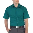 thumbnail image 2 of Omega Men's Short Sleeve Dress Shirt (Teal, L), 2 of 3
