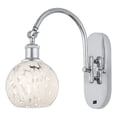 thumbnail image 5 of 518-1W-BB-G1216-6WM Innovations Lighting White Mouchette - 1 Light Arm Swivels Side to Side Wall Sconce In Modern Style-11.5 Inches Tall and 6 Inches, 5 of 7