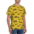 thumbnail image 2 of Bixox Men's Vintage Excavator Printed Short Sleeve Skinny Athletic T-Shirt, 2 of 6