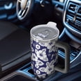 thumbnail image 6 of 40oz Pioneer Flower Floral Print Pattern Insulated Tumbler with Handle, BPA-Free Leak Proof Lid and Straws, Double Wall Vacuum, Hot 12h/Cold 34h, 6 of 6