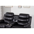 thumbnail image 3 of Faux Leather Manual Reclining Loveseat with LED and Console With SubWoofer, 3 of 5
