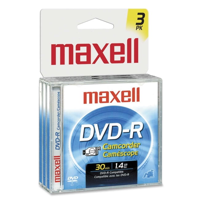 Maxell 8cm WriteOnce DVDR Removable Disc For DVD Camcorders 3 Pack