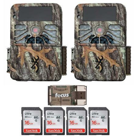 (2) Browning Recon Force 4K Trail Cameras with 4 Memory Cards and USB