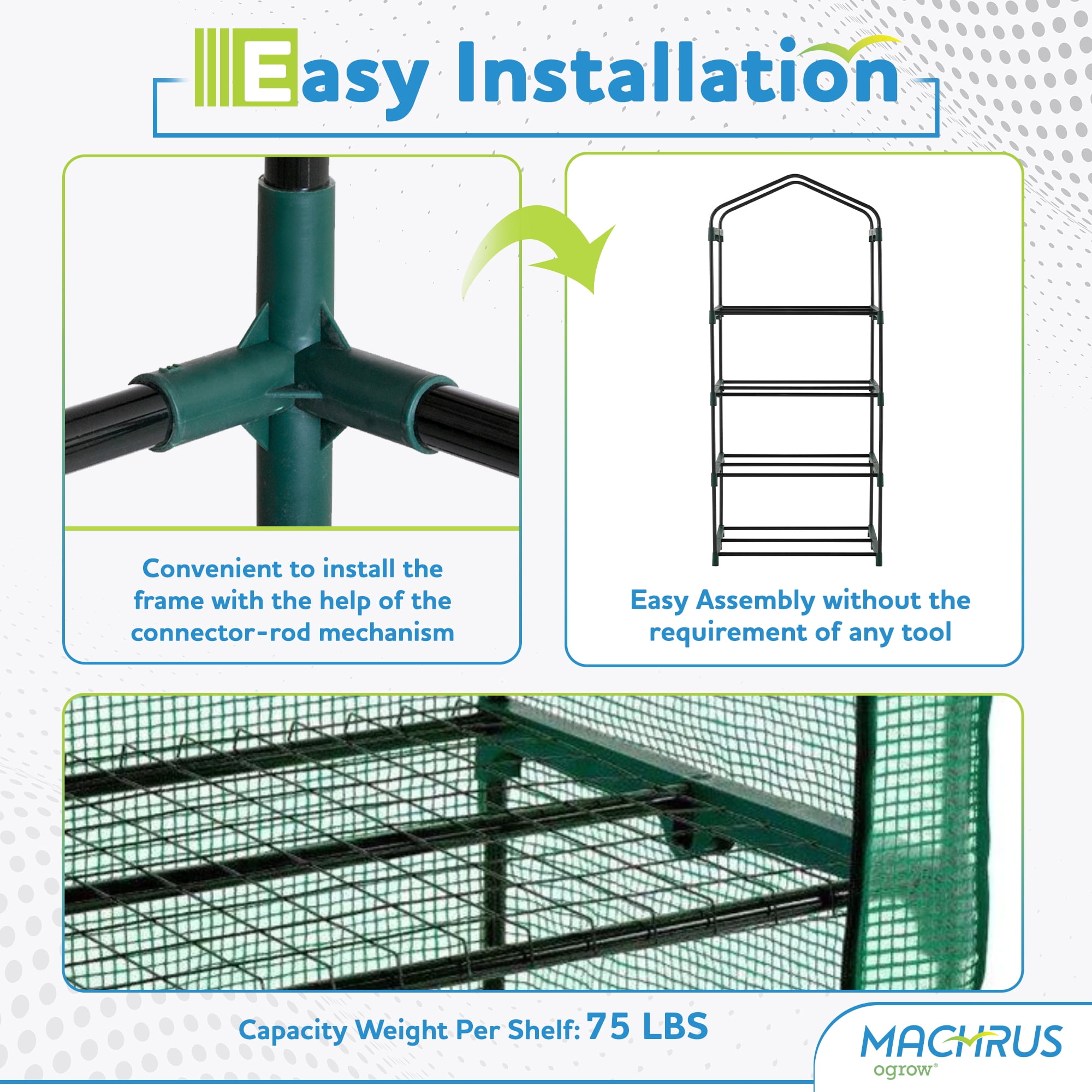 Machrus Ogrow Ultra-Deluxe 5 Tier Portable Bloomhouse
