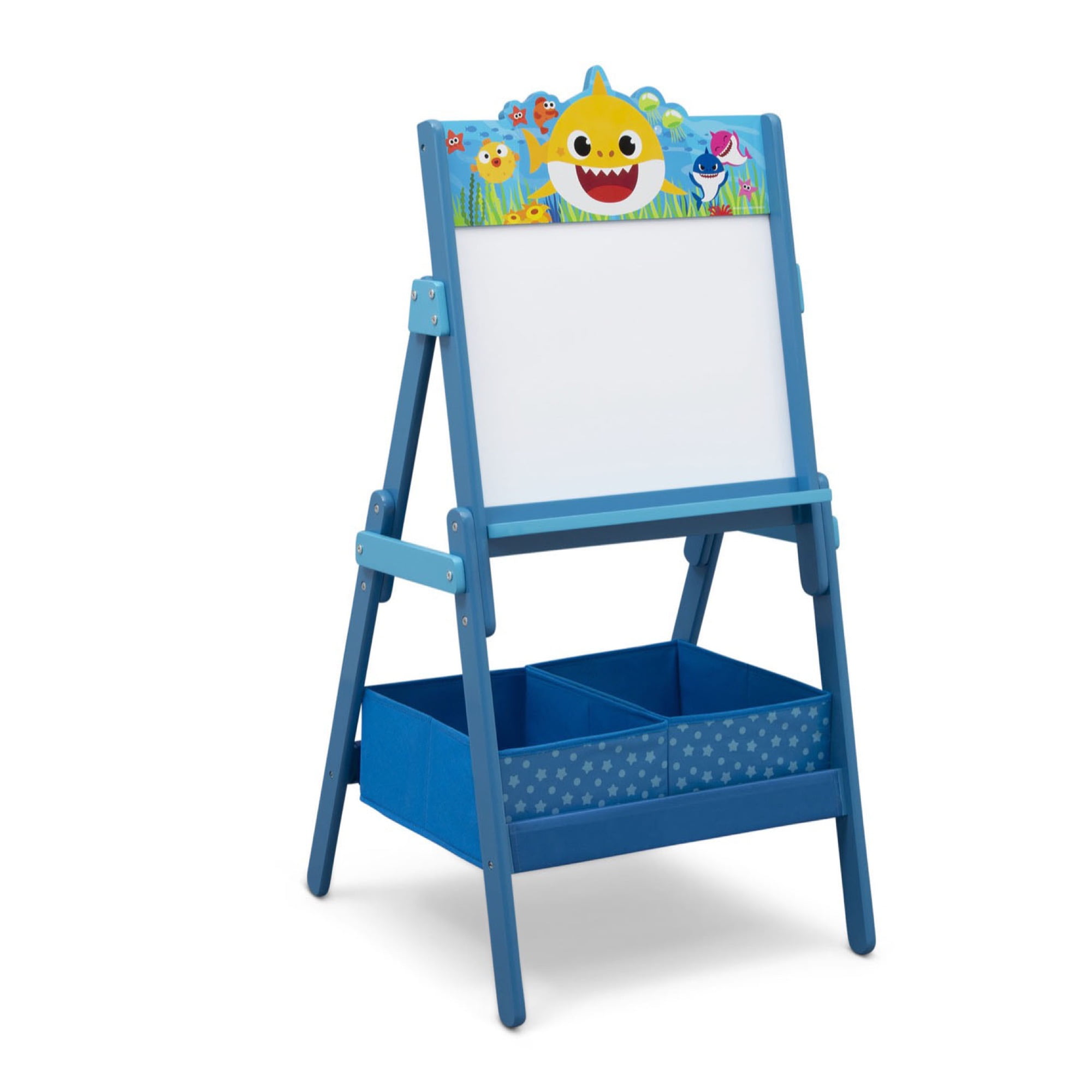 Baby Shark Wooden Activity Easel with Storage by Delta Children
