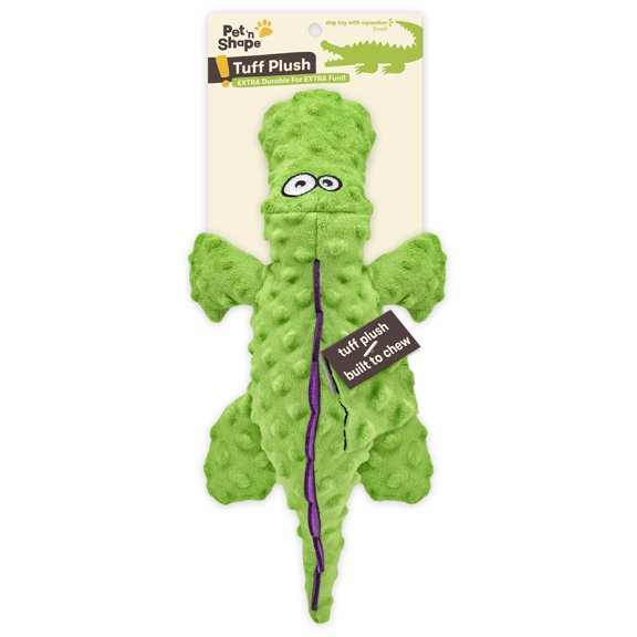 Pet 'n Shape Tuff Plush Gator Dog Toy, Small