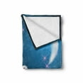 thumbnail image 2 of Swan Soft Flannel Fleece Blanket, Magic Lily and Fairy Swan at Night Swimming in Lake Under Moon and Stars Picture Art, Cozy Plush for Indoor and Outdoor Use, 50" x 70", Blue White, by Ambesonne, 2 of 6