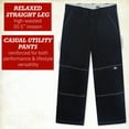 thumbnail image 2 of Dickies Womens Work Pants - High Waisted Relaxed Fit Contrast Stitch Casual Double Knee Womens Pants, 2 of 7