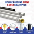 thumbnail image 5 of Super Tough USA-Made 25ft Heavy Duty Flag Pole for Outside House - Clear Anodized - Residential In-Ground Flagpole - 4-Section High-Grade Aluminum - Includes All Accessories, 5 of 9