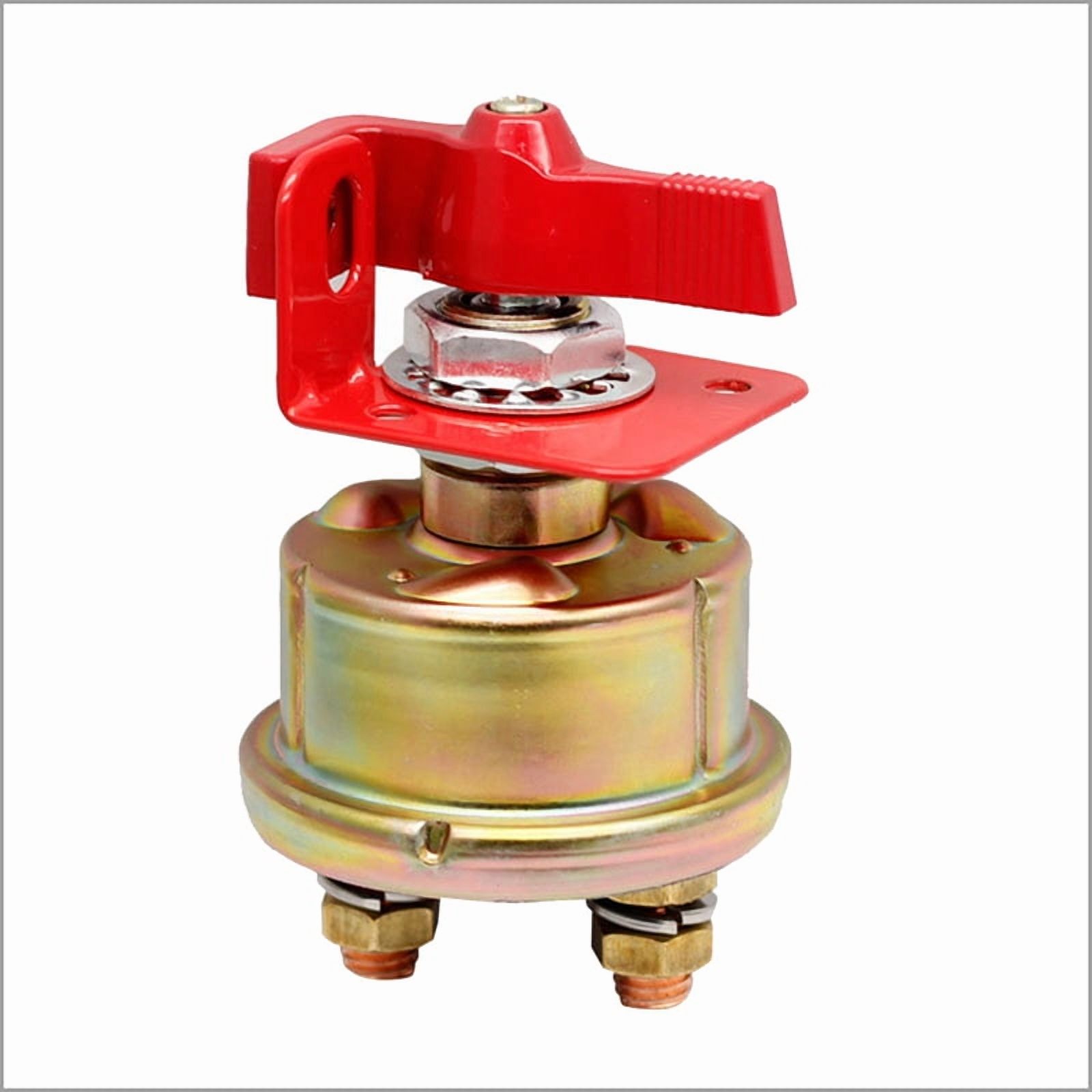 2X Universal Forklift Excavator-Marine Battery Disconnect Switch with Lock Bracket Power Cut Off Battery Switch Metal