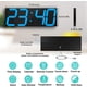 thumbnail image 2 of Reloj LED digital, reloj LED digital de 6 pulgadas, reloj de cuenta regresiva / cuenta regresiva remota, atenuador automático, calendario grande y termómetro (azul hielo) JAMW Sencillez, 2 of 4