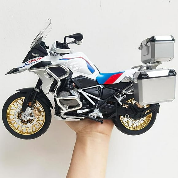 Nuotie 1:9 Motorcycle Model for BMW R125 Metal Die-cast Motorcycle Model No Assembly Required Mini Finished Moto Gift for Adult(Black)