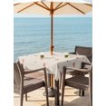thumbnail image 2 of Outdoor Tablecloth with Umbrella Hole and Zipper, Valentine's Day Square Table Cloth 60x60 Inch Waterproof Tablecloth, Red Love Heart Romantic Beige Burlap Picnic Table Cover for Patio Camping, 2 of 7