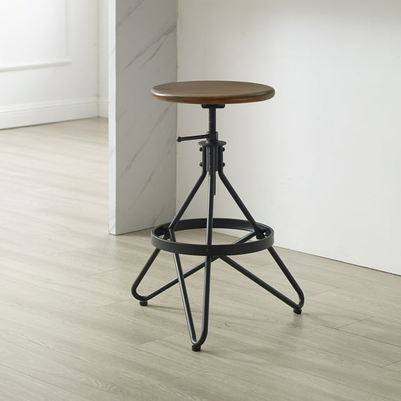 Adjustable Swivel Stool - Industrial Counter Height Stool for Kitchen & Bar - Modern Design