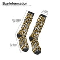 thumbnail image 2 of Knee High Socks for Women Men Athletic - Leopard print A0 Thigh-High Black Sole Comfort Breathable Long Socks for Casual Travel Running, 2 of 7