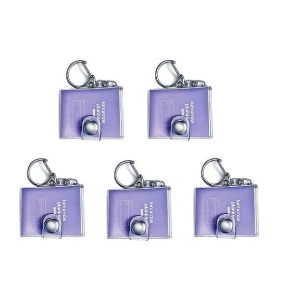 5Pcs Small Travel Notebook Keychain Miniature PVC Notebooks Journal With Keyring For Keyring Handbags Backpacks Charm