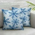 thumbnail image 3 of Nawypu  Merry Christmas Decorative Pillow Covers,Blue Snow Winter with Snowflakes Falling White Crystal Double Sided Throw Pillow Covers Sofa Cushion Cover, 3 of 5