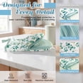 thumbnail image 4 of 2 Pcs Oven Mitts Non-Slip Cotton Mitts Set for Kitchen Baking Cooking,Green Eucalyptus Leaves On A White Background, 4 of 7
