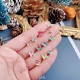 thumbnail image 4 of 3Pcs Ear Studs Eye-catching Charming Resin Women Stud Ear Rings Piercing Jewelry Decor for Girl, 4 of 7
