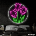thumbnail image 4 of Craftnamesign Tulip Neon Sign, Flower Shop Decor, Tulip Flower LED Sign, 4 of 4