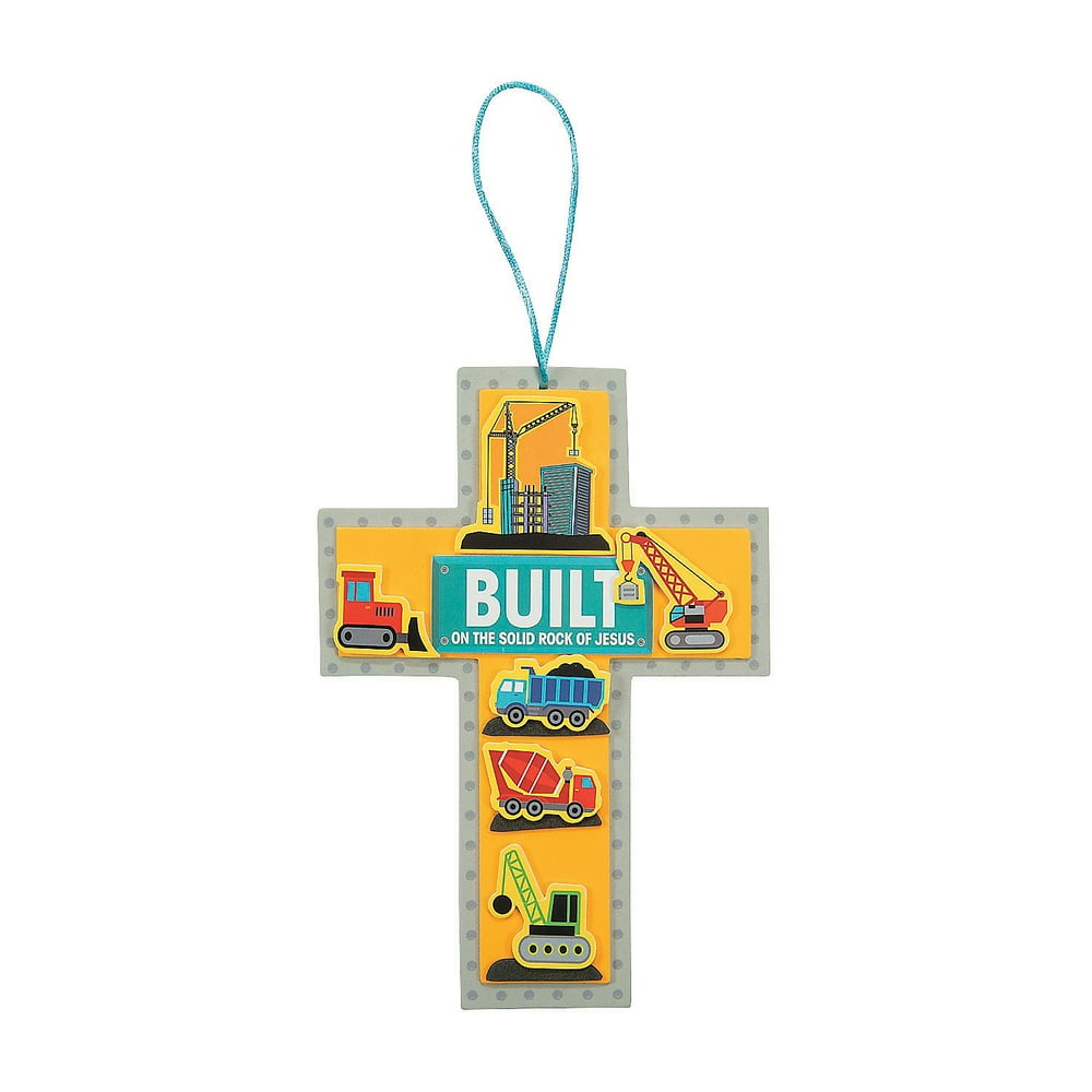 Construction Vbs Cross Sign Craft Kit Craft Kits 12 Pieces Walmart